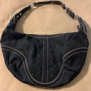 Black Coach Hobo Handbag